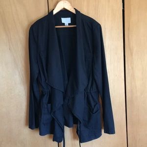 Caslon Black Jacket. Size L. Drawstring waist.